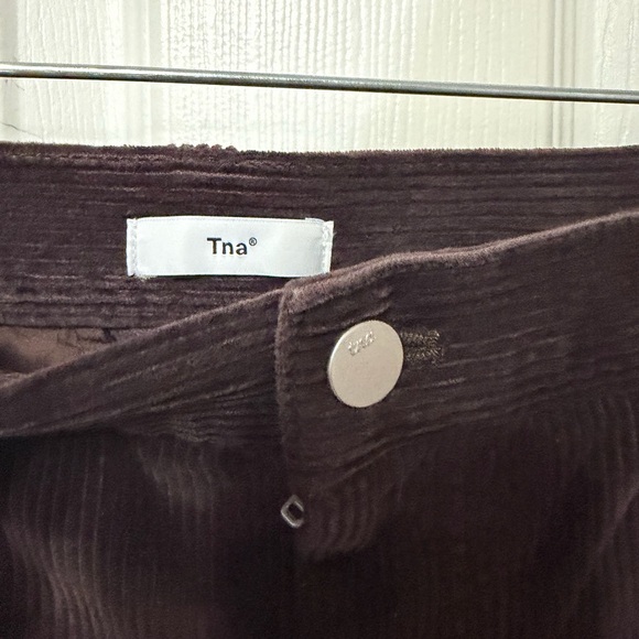 Aritzia x TNA chunky brown straight leg corduroy pants size 0 - Picture 4 of 7